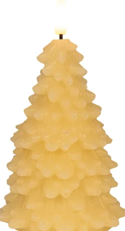 Anna's Collection LED stompkaars Tambu kerstboom ivoor D 9,5 H 15 cm
