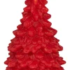Anna's Collection LED stompkaars Tambu kerstboom rood D 9,5 H 15 cm