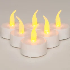 Anna's Collection LED waxinelicht met timer wit D 4 H 4 cm 6 stuks