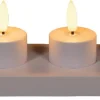Anna's Collection LED waxinelicht met afstandsbediening wit D 3,8 H 5 cm 4 stuks