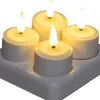 Anna's Collection LED waxinelicht wit D 3,8 H 2 cm 4 stuks