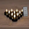 Anna's Collection LED waxinelicht zwart D 3,5 H 1,5 cm 10 stuks