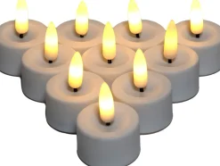 Anna's Collection LED waxinelicht wit D 3,8 H 2 cm 10 stuks