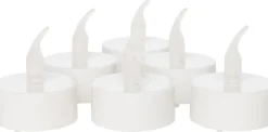 Anna's Collection LED waxinelicht wit D 4 H 5 cm 6 stuks