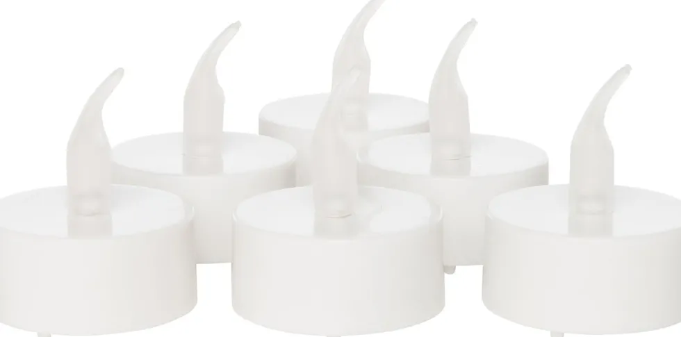 Anna's Collection LED waxinelicht wit D 4 H 5 cm 6 stuks