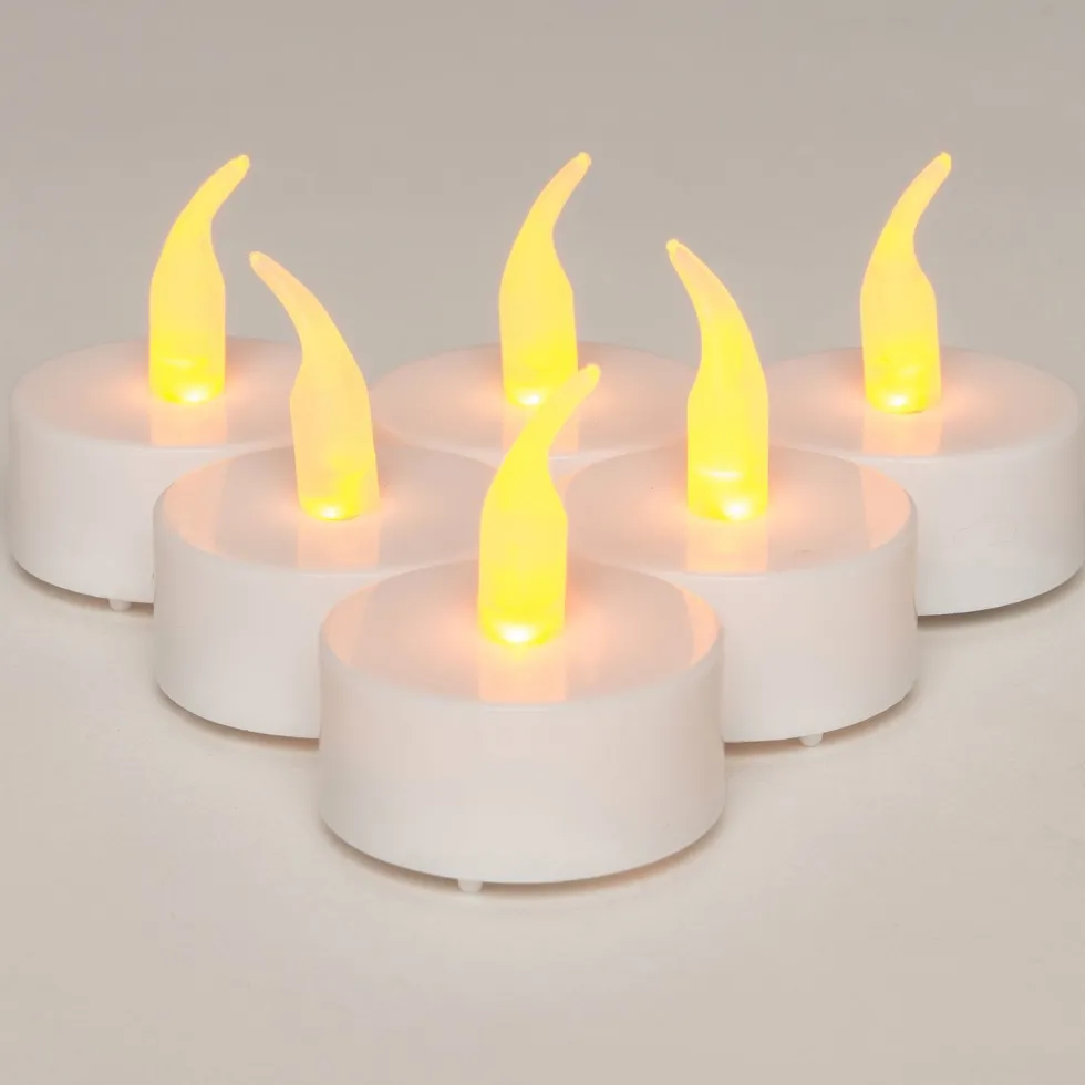 Anna's Collection LED waxinelicht wit D 4 H 5 cm 6 stuks