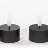Anna's Collection LED waxinelicht zwart D 3,8 H 5 cm 4 stuks