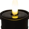 Anna's Collection solar waxinelicht zwart 3 stuks