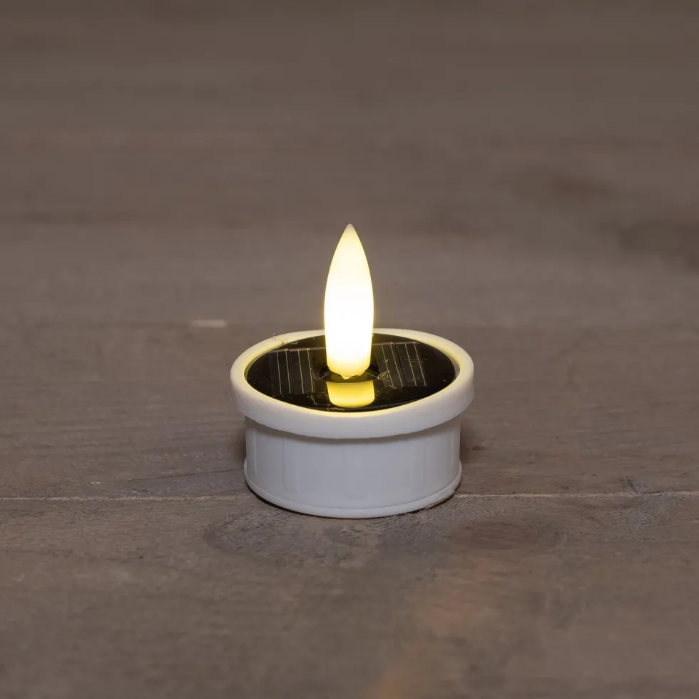 Anna's Collection solar waxinelicht wit 3 stuks