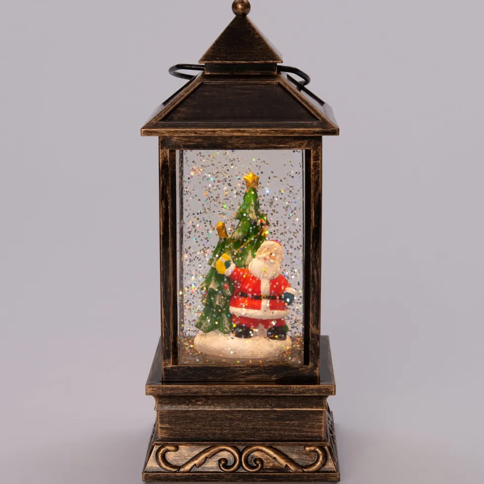 Anna's Collection tafellamp kerstman koper 11,5 x 11,5 x 21,5 cm