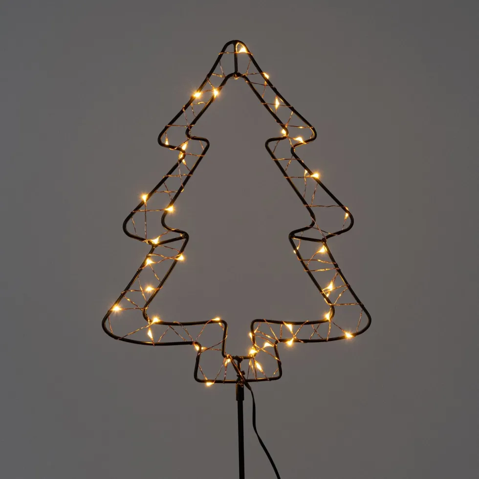 Anna's Collection tuinsteker kerstboom met verlichting 100 cm