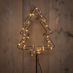 Anna's Collection tuinsteker kerstboom met verlichting 100 cm