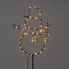 Anna's Collection tuinsteker sneeuwpop met verlichting 100 cm