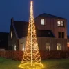 Anna's Collection vlaggenmast kerstboom met 1260 lampjes warm white H 6 m