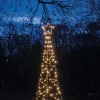 Anna's Collection vlaggenmast kerstboom op frame met 236 lampjes classic warm H 2 m