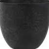 Artstone bloempot Bola D 38 H 33 cm zwart
