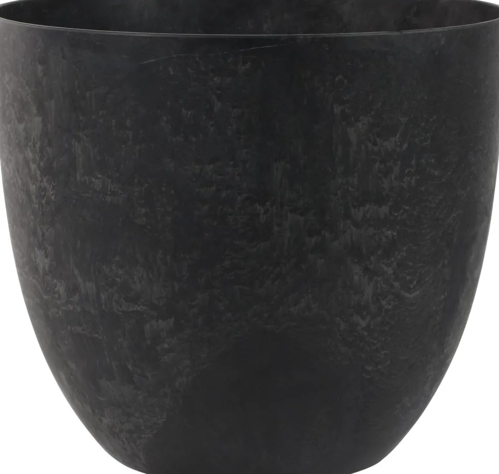 Artstone bloempot Bola D 38 H 33 cm zwart