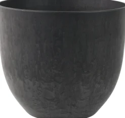 Artstone bloempot Bola D 33 H 29 cm zwart
