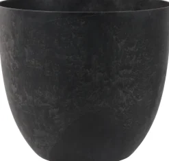 Artstone bloempot Bola D 45 H 38 cm zwart