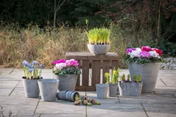 Artstone bloempot Claire D27 H24 cm grijs