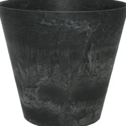 Artstone bloempot Claire D17 H15 cm zwart