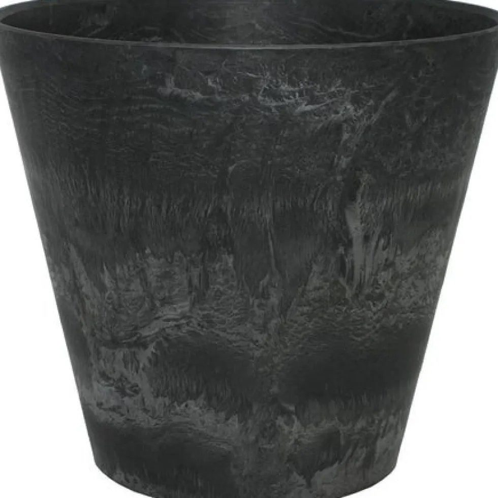 Artstone bloempot Claire D17 H15 cm zwart