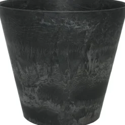 Artstone bloempot Claire D27 H24 cm zwart