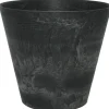 Artstone bloempot Claire D 43 H 39 cm zwart