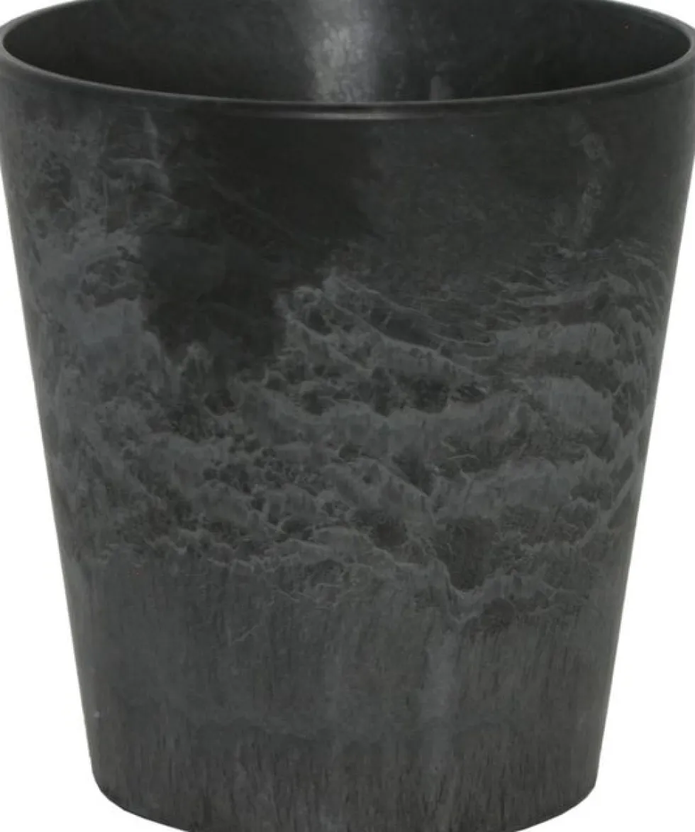 Artstone bloempot Claire D13 H14 cm zwart