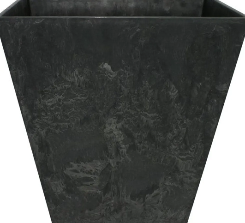 Artstone plantenbak Ella 20 x 20 cm zwart