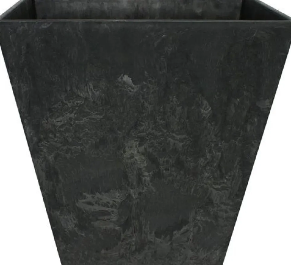 Artstone plantenbak Ella 15 x 15 cm zwart