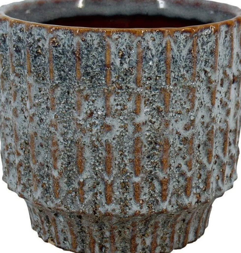 Bela Arte bloempot Echo blauw D 10,8 H 9 cm