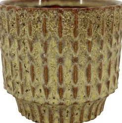 Bela Arte bloempot Echo geel D 10,8 H 9 cm