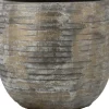 Bela Arte bloempot Funchal bruin / goud D 29 H 27 cm
