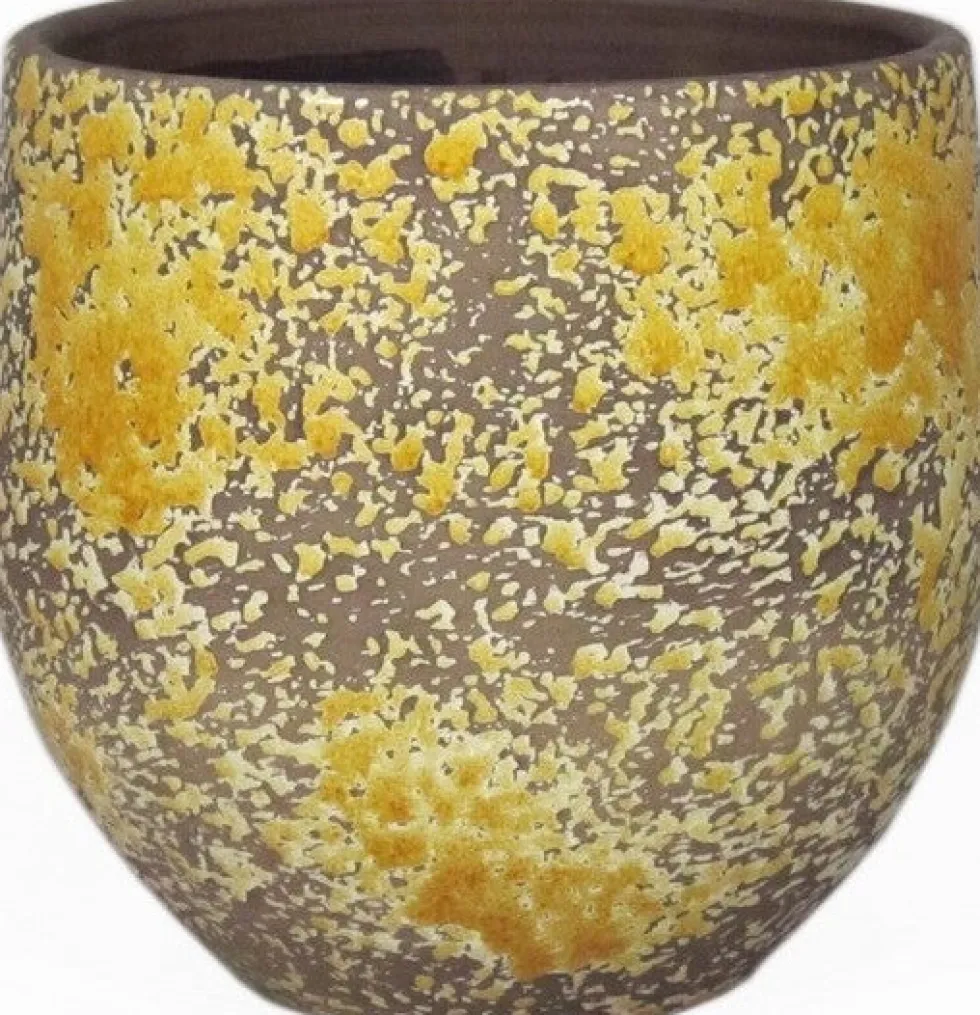 Bela Arte bloempot Luuk geel D 28 H 28 cm