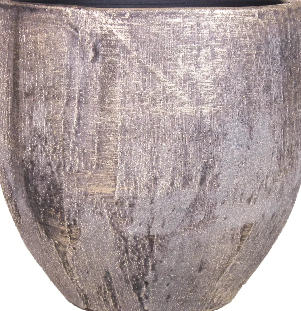 Bela Arte bloempot Madeira goud / grijs D 28 H 28 cm