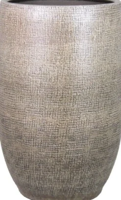 Bela Arte bloempot Mira taupe D 32 H 50 cm