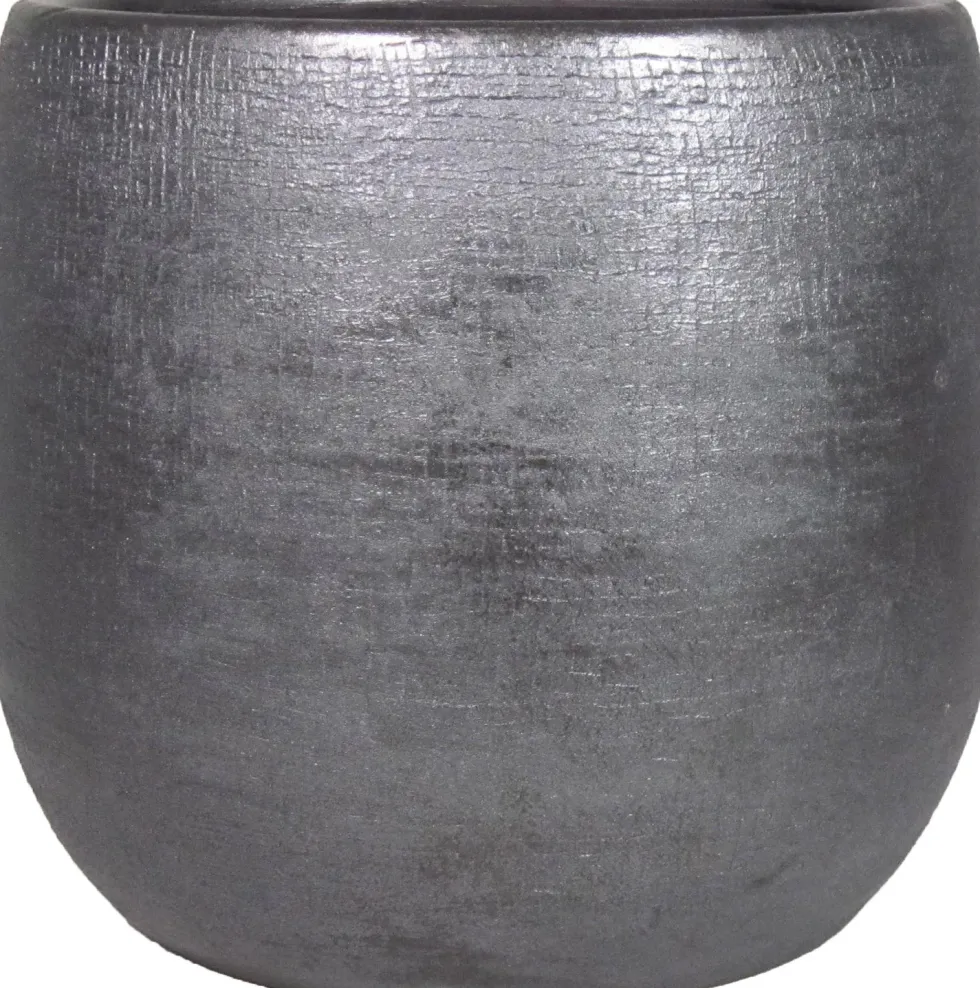 Bela Arte bloempot Mira zwart D 24 H 22 cm