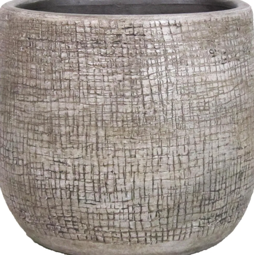 Bela Arte muur bloempot Mira grijs D 16 H 14 cm