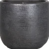 Bela Arte muur bloempot Mira zwart D 16 H 14 cm