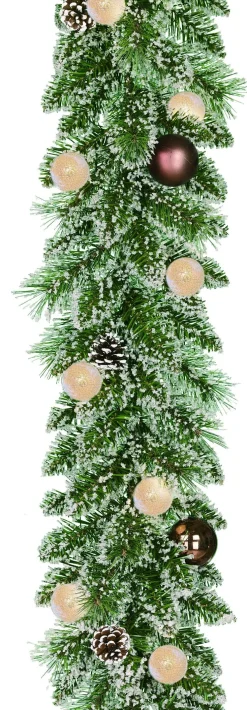 Black Box guirlande Kaprun kerstballen met 20 lampjes warm wit 270 cm