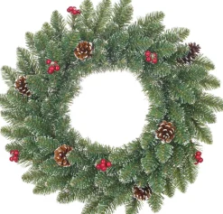 Black Box kerstkrans Creston D 60 cm groen