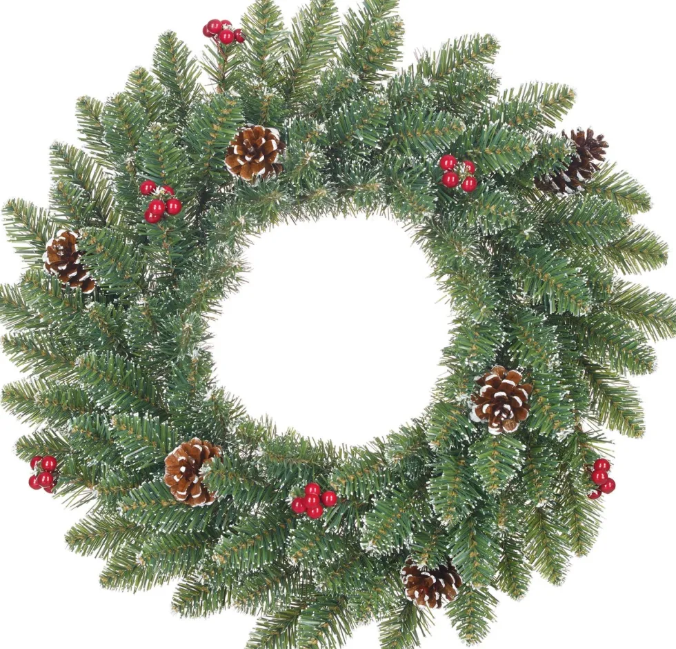Black Box kerstkrans Creston D 60 cm groen