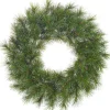Black Box kerstkrans Glendon besneeuwd D 45 cm groen