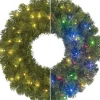 Black Box kerstkrans Limber met 50 lampjes gekleurd D 60 H 15 cm