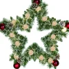 Black Box kerstster Kaprun kerstballen rood met verlichting D 65 H 10 cm