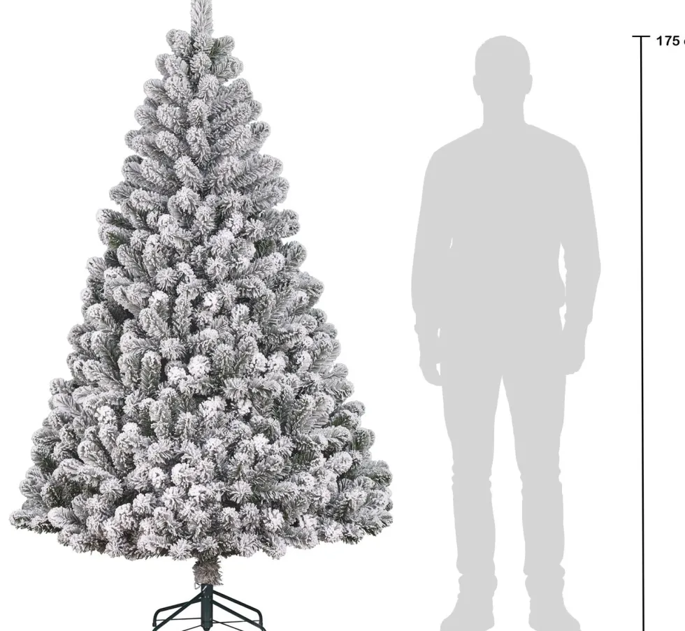 Black Box kunstkerstboom Charlton besneeuwd met 280 lampjes warm wit D 115 H 185 cm