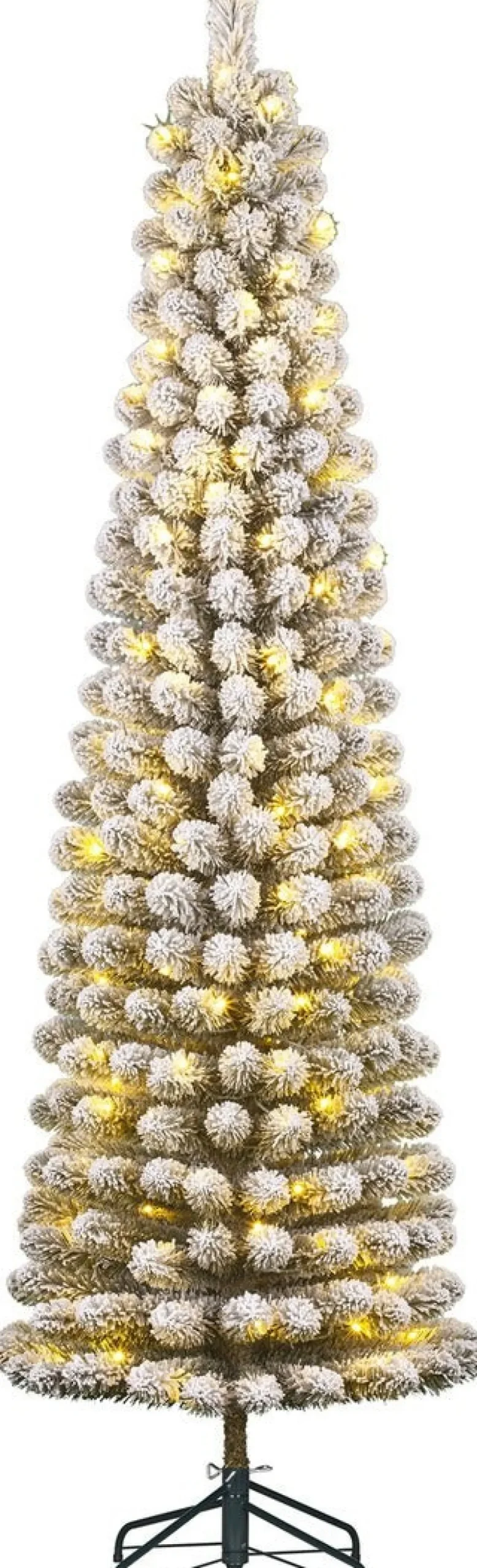 Black Box kunstkerstboom Charlton besneeuwd met 120 lampjes warm wit D 53 H 185 cm