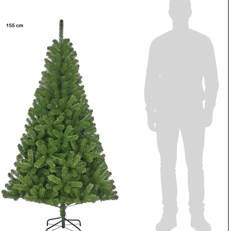 Black Box kunstkerstboom Charlton met 200 lampjes warm wit D 91 H 155 cm