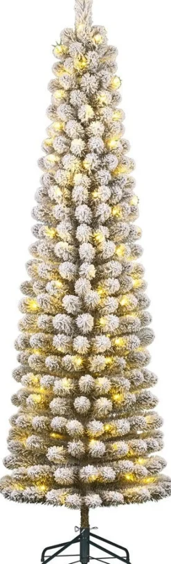 Black Box kunstkerstboom Charlton besneeuwd met 90 lampjes warm wit D 48 H 155 cm